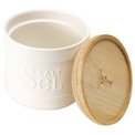 Salt box Natureo, white, H10xD11cm