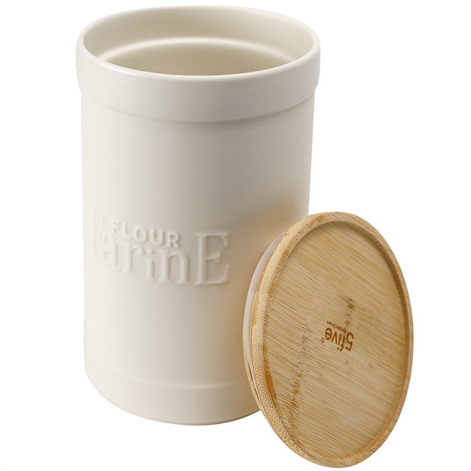 Flour box Natureo, white, H19.5xD12cm