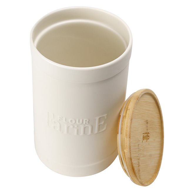 Flour box Natureo, white, H19.5xD12cm