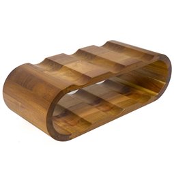 Acacia wood wine rack, 16x37.5x12cm
