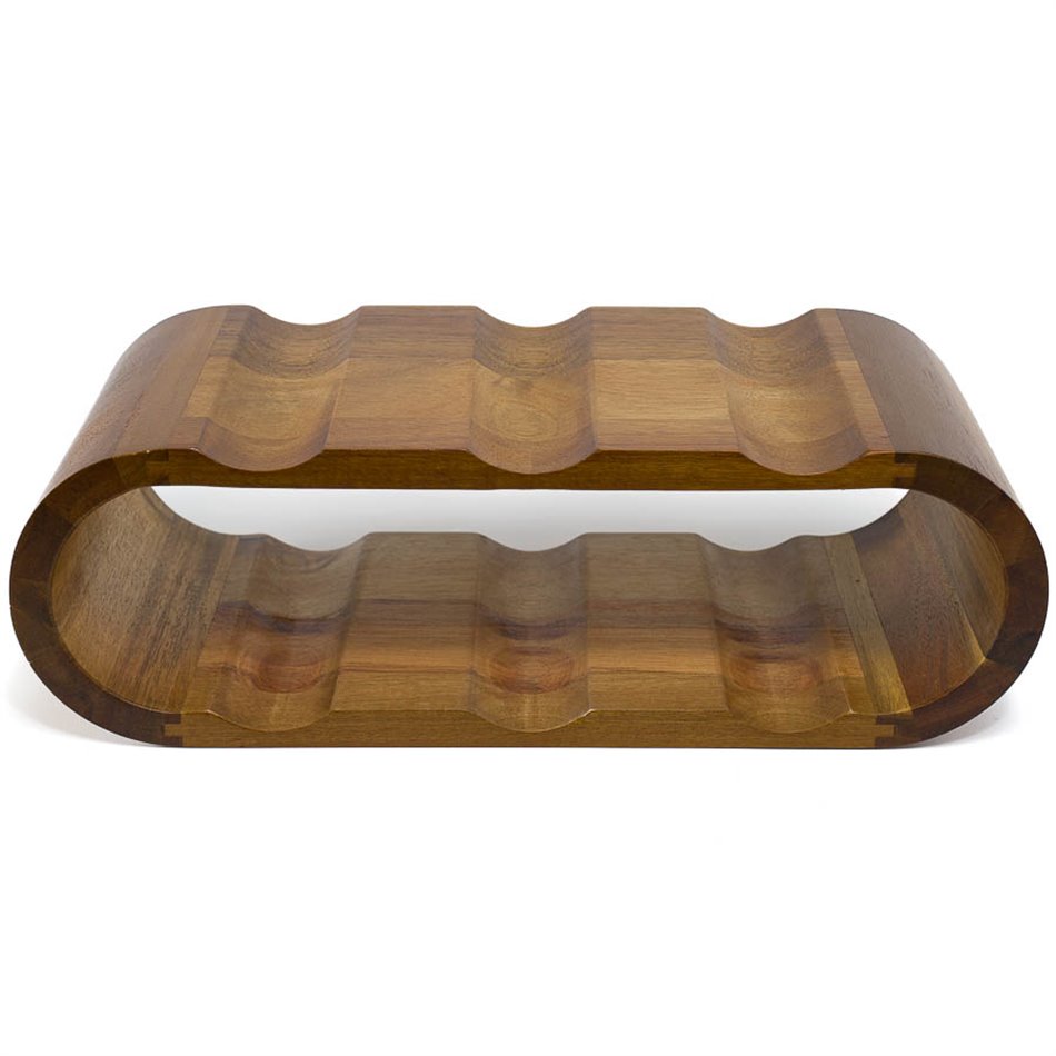 Acacia wood wine rack, 16x37.5x12cm