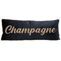Cushion Champagne, velvet, black, 80x30cm