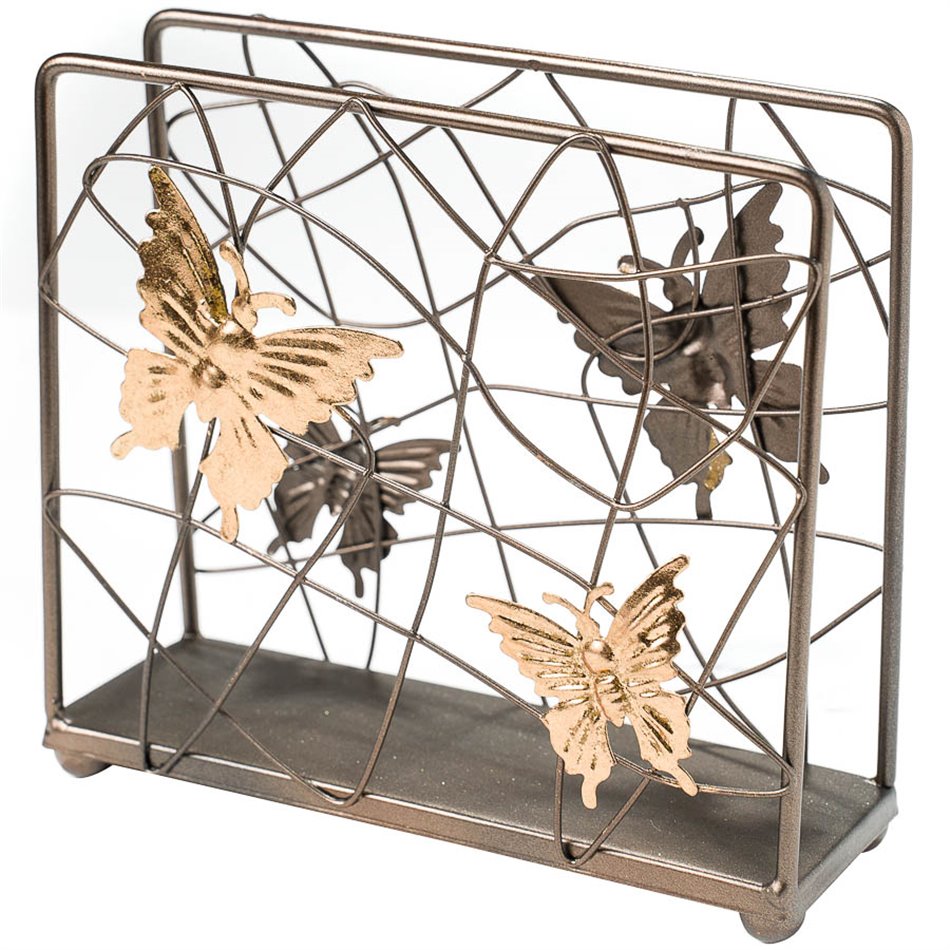 Deco napkin holder Butterfly, 15.5x14.5x6.5cm