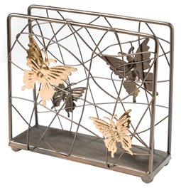 Deco napkin holder Butterfly, 15.5x14.5x6.5cm