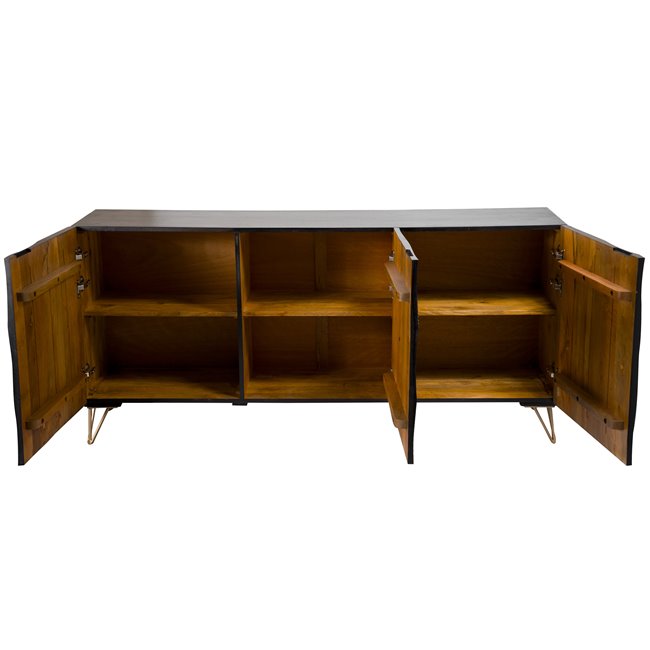 Sideboard Bailey 3D, mango wood, 75x38x160cm