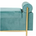 Bench with storage box Malma, green, 121x44x45cm