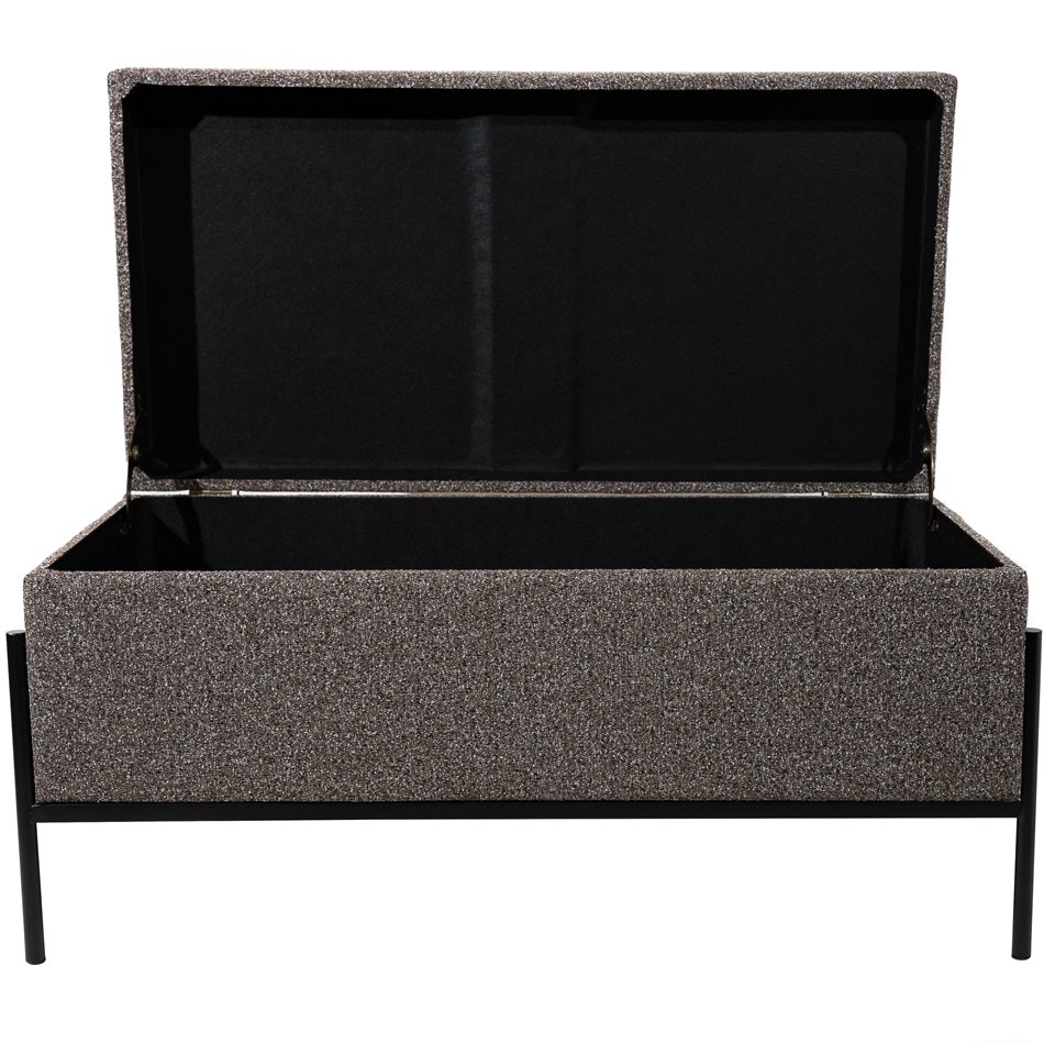 Bench with storage box  Marsberg, brown, 83x40x43cm