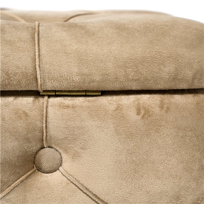 Bench with storage box Martimo, taupe, 110x45x43cm