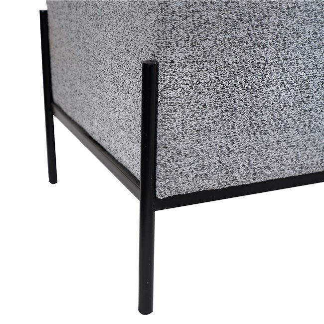 Скамья с ящиком для хранения Matilda, серая, 83x40x43см