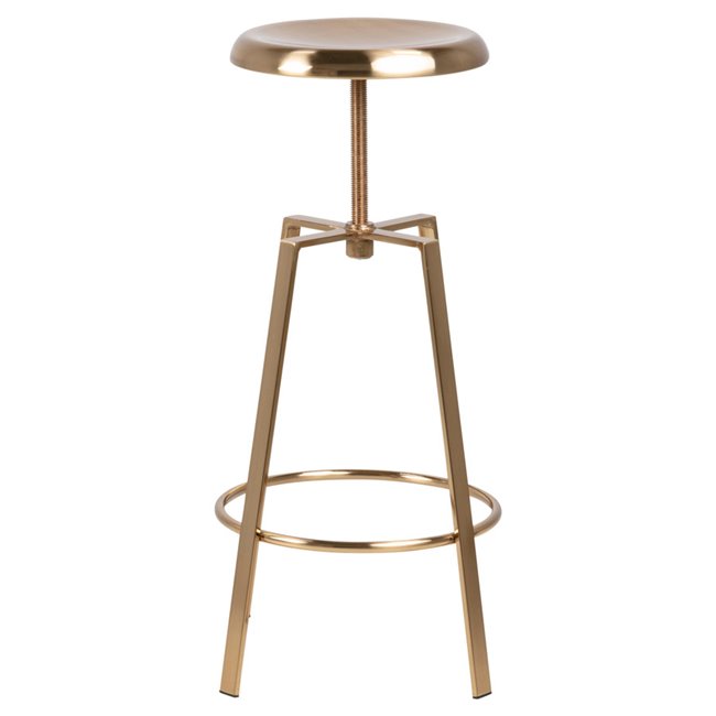 Bar stool Agoo, golden, H67-87x31x31cm