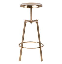Bar stool Agoo, golden, H67-87x31x31cm
