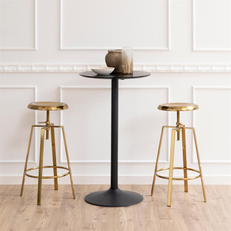 Bar stool Agoo, golden, H67-87x31x31cm