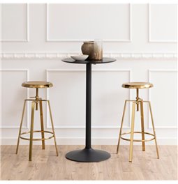 Bar stool Agoo, golden, H67-87x31x31cm
