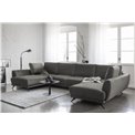Corner sofa Elarco Symmetrical, Loco 4, gray, H90x362x191