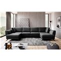 Corner sofa Elarco Symmetrical, Nube 6, gray, H90x362x191
