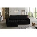 Kampinė sofa Ebonett L, Sawana 14, juoda sp., H92x250x175