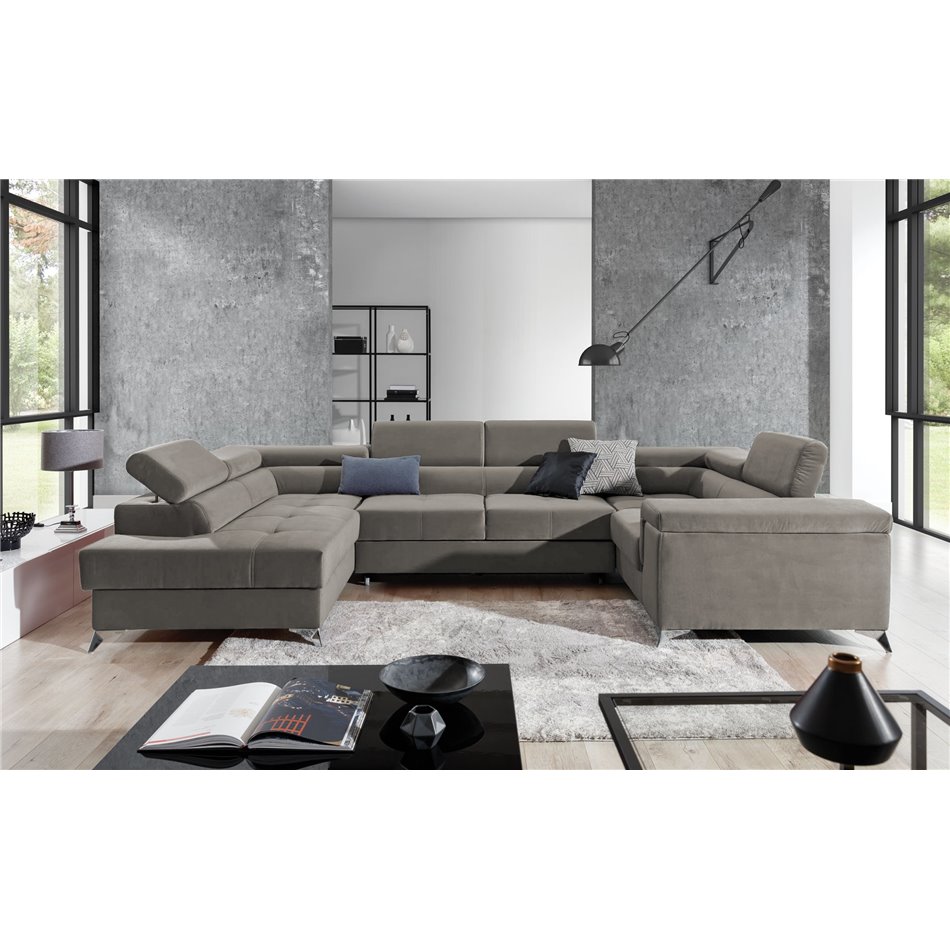 Corner sofa Elago L, Paros 02, beige, H88x208x43