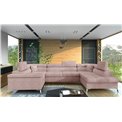 Corner sofa Elago R, Omega 91, pink, H88x208x43