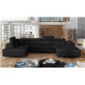 Corner sofa Elcardo L, Kronos 07, black, H90x345x202