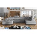 Corner sofa Elcardo R, Cover 87, gray, H90x345x58