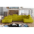 Corner sofa Elcardo R, Omega 68, yellow, H90x345x58