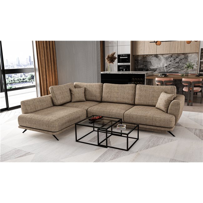 Corner sofa Elarde L, Marte 20, beige, H90x276x191