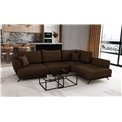 Corner sofa Elarde R, Flores 21, brown, H90x276x191