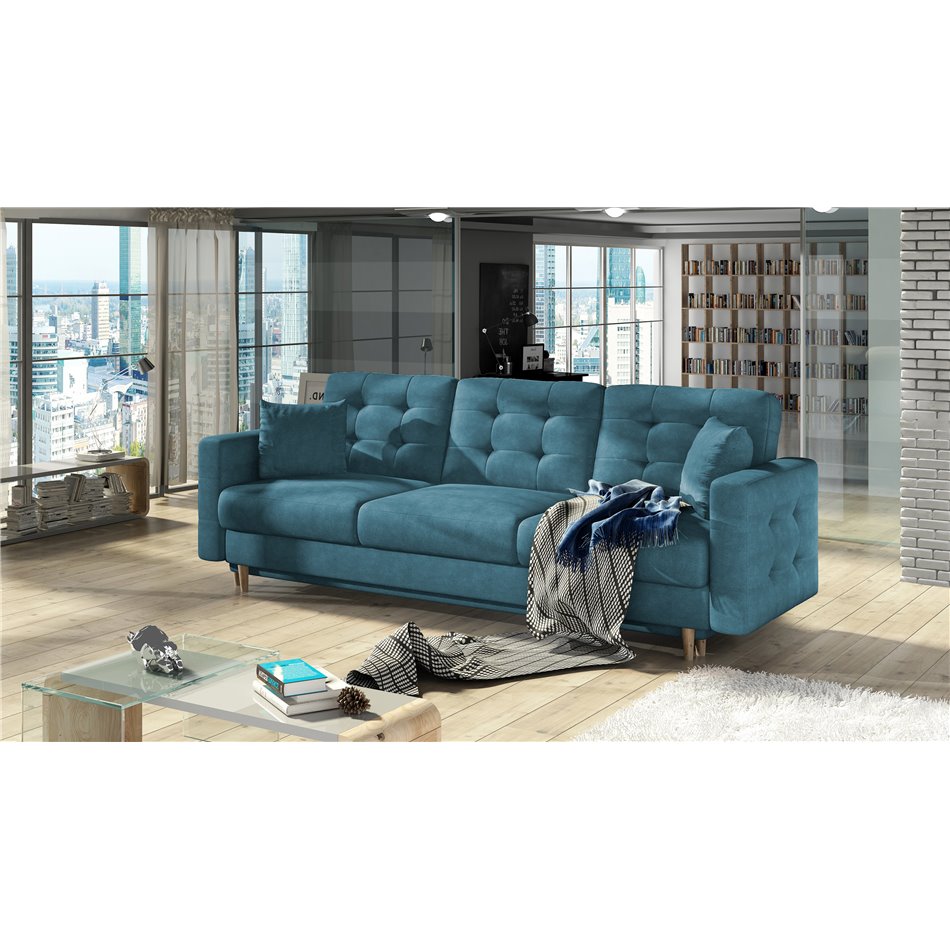 Sofa bed Elsgard , Kronos 13, blue, H93x233x46