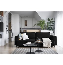 Sofa lova Edalia , Velvetmat 10, juoda sp., H90x260x95