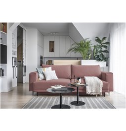 Sofa lova Edalia , Velvetmat 24, rausva sp., H90x260x95