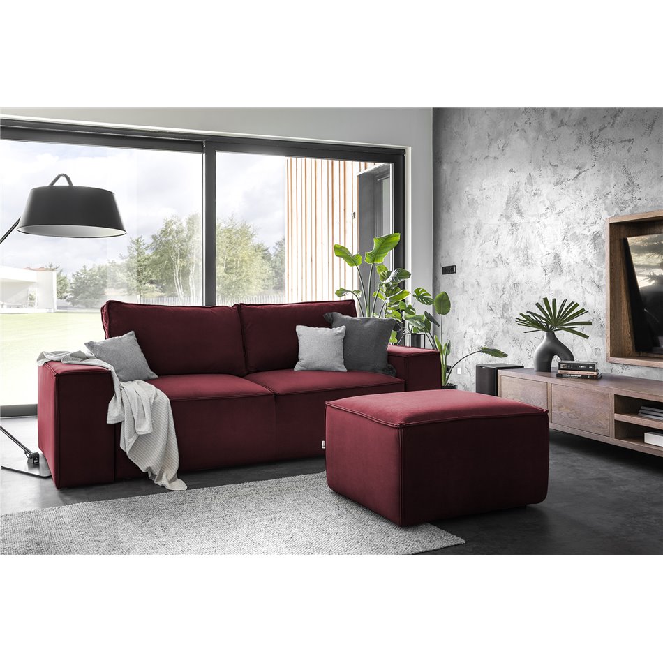 Sofa lova Elsilla , Loco 25, raudona sp., H96x260x104