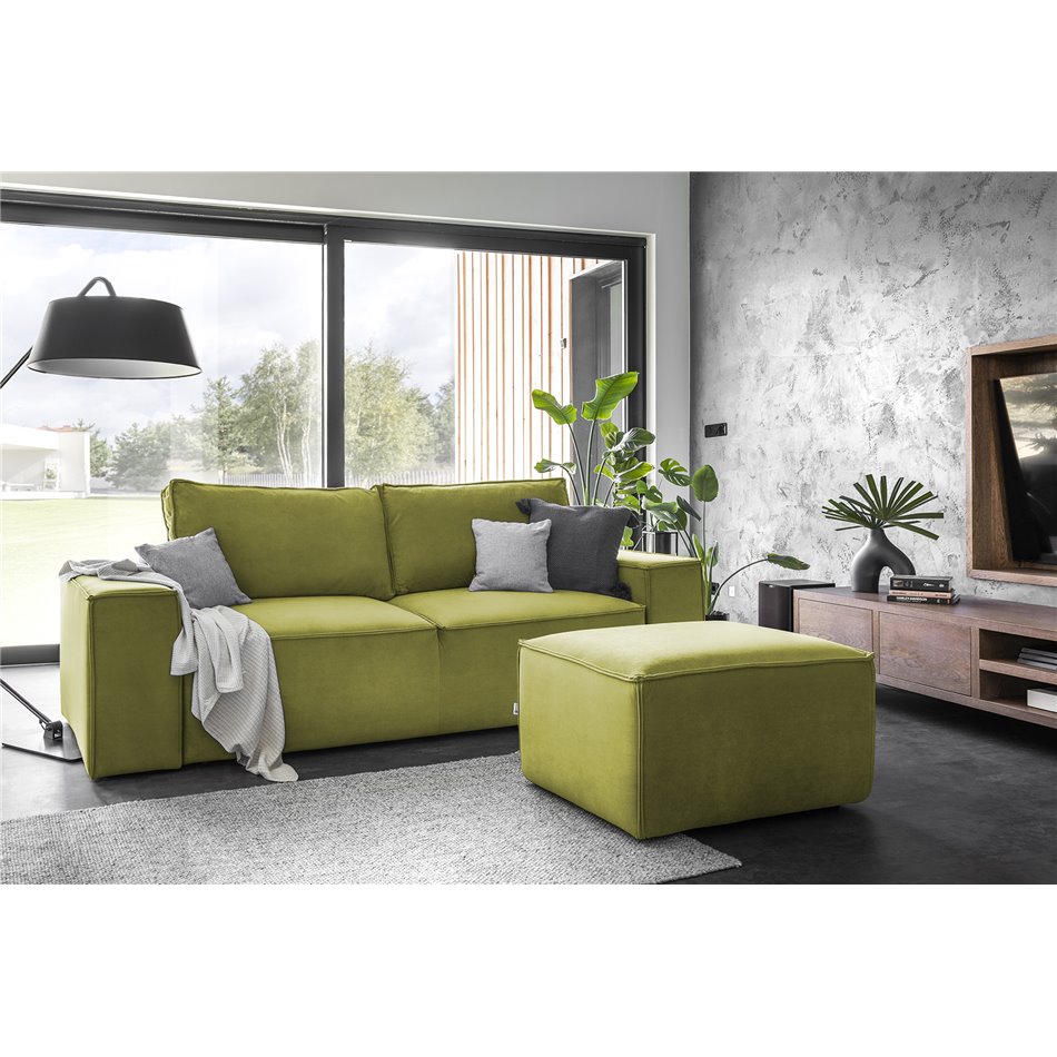 Sofa lova Elsilla , Loco 33, žalia sp., H96x260x104