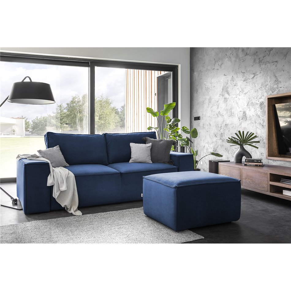 Sofa lova Elsilla , Loco 40, mėlyna sp., H96x260x104