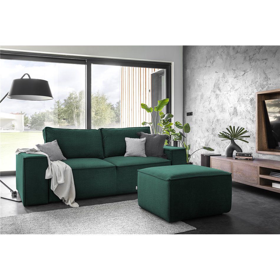 Sofa lova Elsilla , Nube 35, žalia sp., H96x260x104