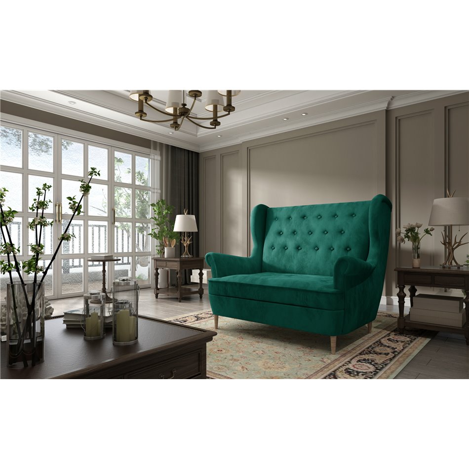 Sofa Elaros , Monolith 37, green, H103x150x55