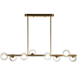 Pendant lamp Caperi, golden, D100cm, G9 8x5W