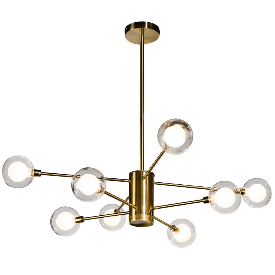 Pendant lamp Caprese, golden, H66cm D84cm, G9 8x5W