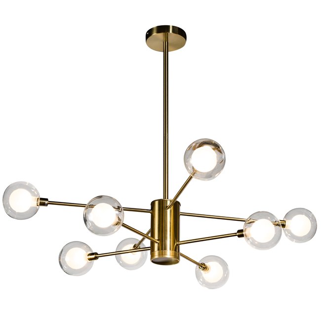 Pendant lamp Caprese, golden, H66cm D84cm, G9 8x5W