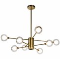 Pendant lamp Caprese, golden, H66cm D84cm, G9 8x5W