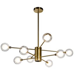 Pendant lamp Caprese, golden, H66cm D84cm, G9 8x5W