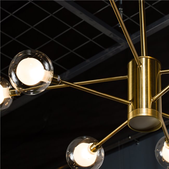 Pendant lamp Caprese, golden, H66cm D84cm, G9 8x5W