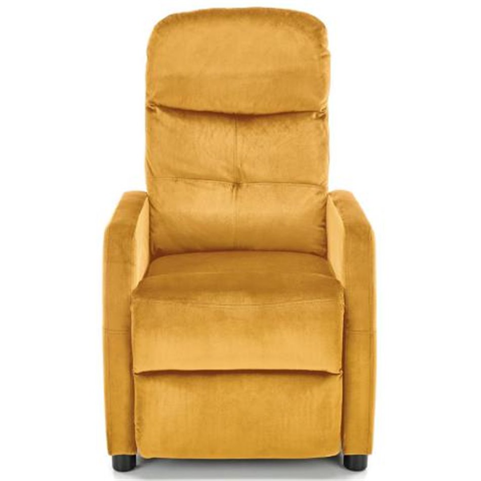 Arm chair folding Helipe, mustard,H103x84x76,seat.H48cm