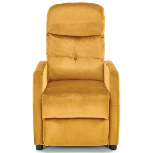 Arm chair folding Helipe, mustard,H103x84x76,seat.H48cm