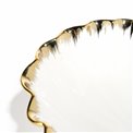 Dekoratyvinis indas  Margita shell, baltas/auksas sp., 28x24.5x7cm
