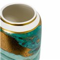 Vase Molly, green/gold/white, 17.6x17.6x30cm
