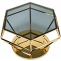 Coffee table Empo, gold colour, 70x61x46cm
