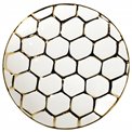 Decorative plate Malva 16, white/ gold, 28x28x3.5cm