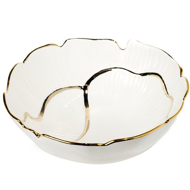 Декоративная посуда  Margita flower, белого/золотого цвета, 25x25x9.5cm