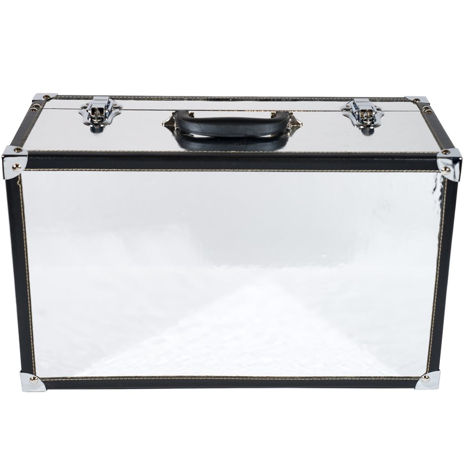 Wooden box Maella M, silver, 23x40x16cm