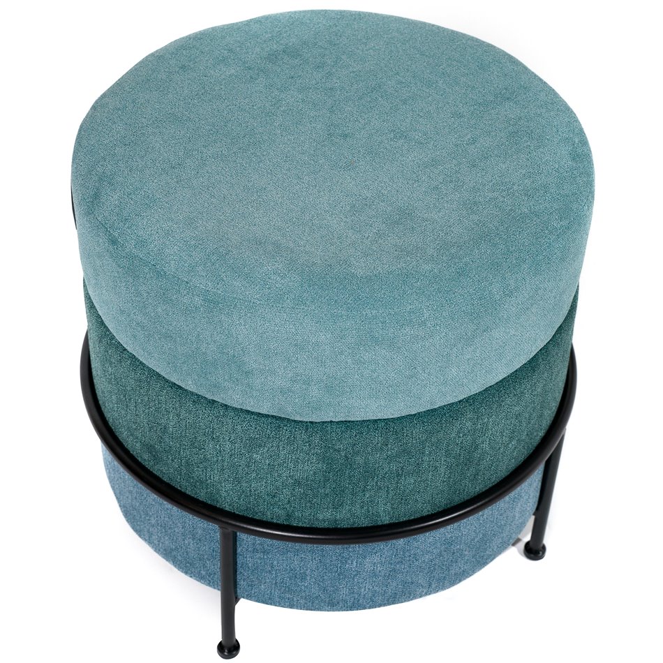 Pouf  Mariola A, blue/grey, 45x48x48cm